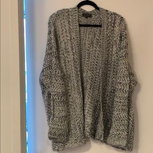 Black and white cardigan sweater